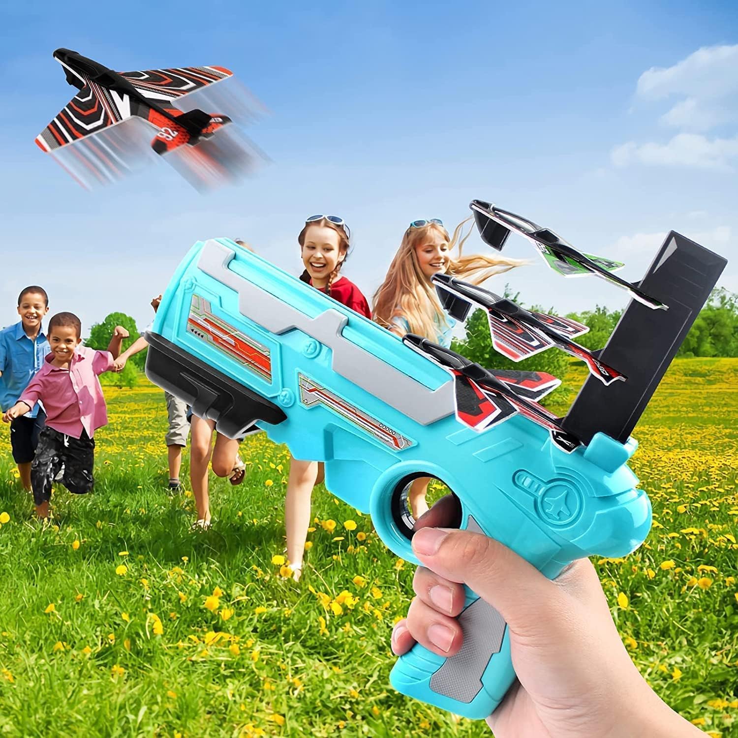 4413A Airplane Launcher Gun Toy with Foam Glider Planes, Outdoor Games for Children, Best Aeroplane Toys for Kids, Air Battle Gun Toys ( 5 Plane Include ) DeoDap 4413A Airplane Launcher Gun Toy with Foam Glider Planes, Outdoor Games for Children, Best Aeroplane Toys for Kids, Air Battle Gun Toys ( 5 Plane Include ) DeoDap
